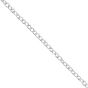 Cadena malla Forçat 1,3 mm de Plata 925 x 1 m