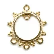 Separadores Redondos 3 hilos dorados con oro fino 25 mm x2