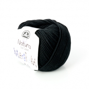 Algodón Natura Medium Just Cotton DMC - Ovillo algodón Negro (n°02) x75m