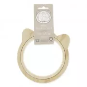 Bastidor tambor para bordado de madera Oso DMC 10 cm