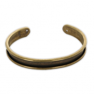 Base pulsera Económica de latón con reborde curvado 10 mm bronce x1