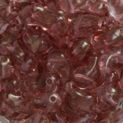 Cuentas de vidrio checa 2 agujeros Zoliduo® Right  5x8mm Luster Rose x20|raw }}