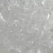 Cuentas de vidrio checa 2 agujeros Zoliduo® Right  5x8mm Crystal  x20