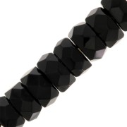 Rondel facetado  6x3 mm Jet x25|raw }}