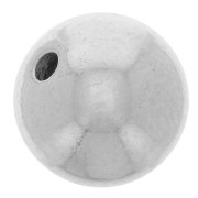 Cuentas redondas lisas de aluminio 8 mm Plateado x20|raw }}