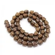 Cuenta Cuenta de Hematite Cabeza de Buda 8x8x7 mm Dark Bronze x1