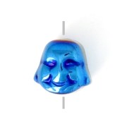Cuenta Cuenta de Hematite Cabeza de Buda 8x8x7 mm Blue Metallic x1
