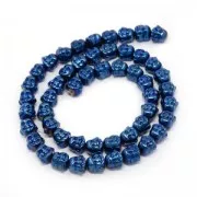 Cuenta Cuenta de Hematite Cabeza de Buda 8x8x7 mm Blue Metallic x1