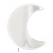 Cuenta de nacar forma media luna o cuerno 10 mm Natural|raw }}
