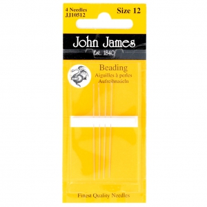 Aguja para bordado con perlas John James talla 12 51 x 0,36 mm x4