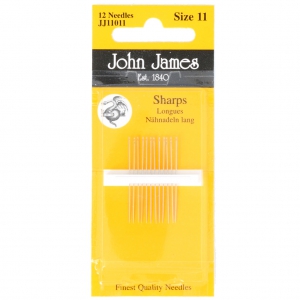 Aguja para bordado con perlas John James talla 11 31x0,46 mm x12