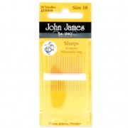 Aguja para bordado con perlas John James talla 10 32,5x0,53 mm x20