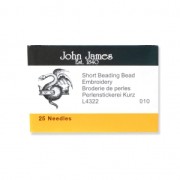 Aguja para bordado con perlas John James taille 10 32,5x0,46 mm x25