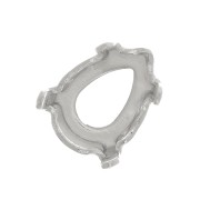 Engaste pera PureCrystal 4228 8x6 mm Rodiado x 1