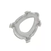 Engaste pera PureCrystal 4228 8x6 mm Rodiado x 1