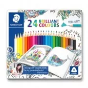 Boîte métal de 24 crayons de couleur Ergosoft - STAEDTLER - Johanna Basford