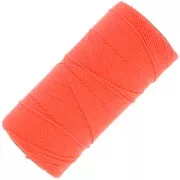 Bobina de hilo encerado Linhasita para micro macramé 1 mm - Coral fluo (394) x168m