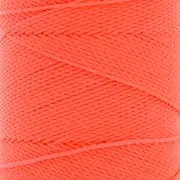 Bobina de hilo encerado Linhasita para micro macramé 1 mm - Coral fluo (394) x168m