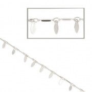 Cadena navette 3x6 mm plateado x 50 cm|raw }}