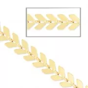 Cadena de espiga dorada 6,3 mm x 20 cm