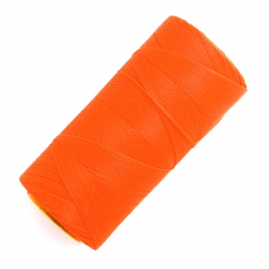 Bobina de hilo encerado Linhasita para micro macramé 0,5 mm - Naranja fluorescente (393) x335m
