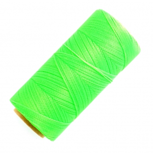 Bobina de hilo encerado Linhasita para micromacramé 0,5 mm - Verde Fluo (329) x335m