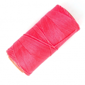 Bobina de hilo encerado Linhasita para micro macramé 0,5 mm - Rosa Fluo (328) x335m