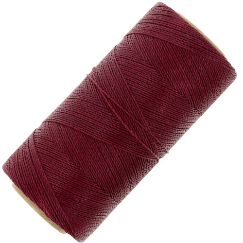 Bobina de hilo encerado Linhasita para micro macramé 0,5 mm - Rojo oscuro (44) x335m