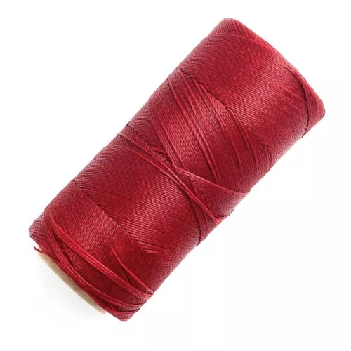 Bobina de hilo encerado Linhasita para micro macramé 0,5 mm - Rojo (233) x335m