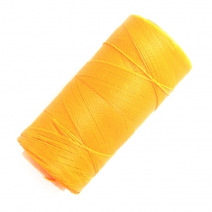 Bobina de hilo encerado Linhasita para micro macramé 0,5 mm - Amarillo Dorado (218) x335m