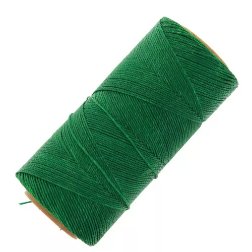 Bobina de hilo encerado Linhasita para micro macramé 0,5 mm - Verde (1045) x335m