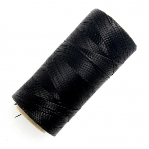 Bobina de hilo encerado Linhasita para micro macramé 0,5 mm - Negro x335m