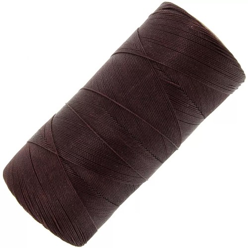 Bobina de hilo encerado Linhasita para micromacramé 0,5 mm - Marrón chocolate (29) x335m