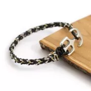 Cordón de cuero europeo 1,5 mm Negro x1 m