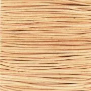 Cordón de cuero europeo 1 mm Naturel x1 m