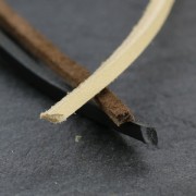 Cordón cuero europeo cuadrado 3 mm Camel x1m