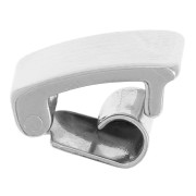 Cierre 5 mm para cadena con adornos de strass - Chapado en plata fina x 1