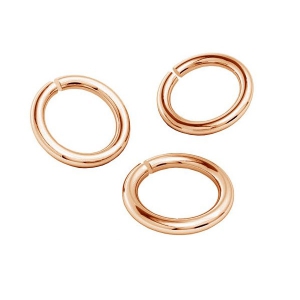 Anillas abiertas 3x0.7 mm de Plata 925 dorado rosa x25