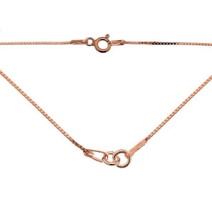 Cadena de malla Vénitienne para entrepieza 41 cm de Plata 925 dorado rosa x1