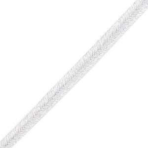 Hilo cordón Soutache metálico Trenza de Fabricación Italiana 3.5 mm Blanco / Plateado x1m
