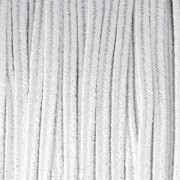Hilo cordón Soutache metálico Trenza de Fabricación Italiana 3.5 mm Blanco / Plateado x1m