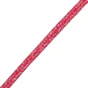 Hilo cordón Soutache metálico Trenza de Fabricación Italiana 3.5 mm Rojo / plateado x1m