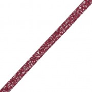 Hilo cordón Soutache metálico Trenza de Fabricación Italiana 3.5 mm Granate / plateado x1m