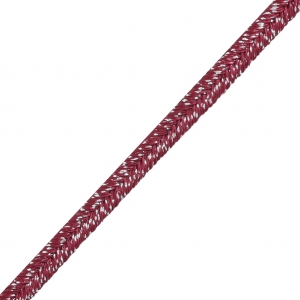 Hilo cordón Soutache metálico Trenza de Fabricación Italiana 3.5 mm Granate / plateado x1m