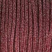 Hilo cordón Soutache metálico Trenza de Fabricación Italiana 3.5 mm Granate / plateado x1m