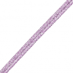 Hilo cordón Soutache metálico Trenza de Fabricación Italiana 3.5 mm Morado / plateado x1m
