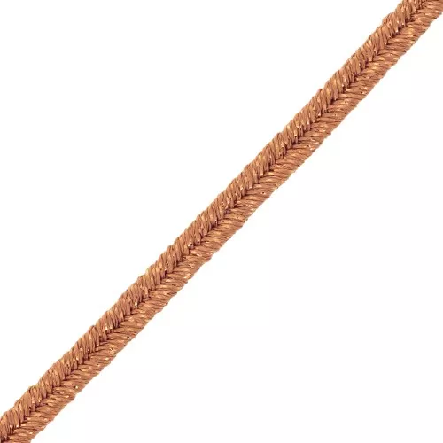 Hilo cordón Soutache metálico Trenza de Fabricación Italiana 3.5 mm Color mostaza/ dorado x1m