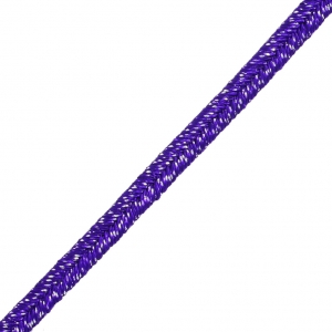 Hilo cordón Soutache metálico Trenza de Fabricación Italiana 3.5 mm Morado / Plateado x1m