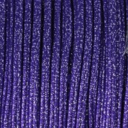 Hilo cordón Soutache metálico Trenza de Fabricación Italiana 3.5 mm Morado / Plateado x1m