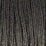 Hilo cordón Soutache metálico Trenza de Fabricación Italiana 3.5 mm Marrón / Plateado x1m